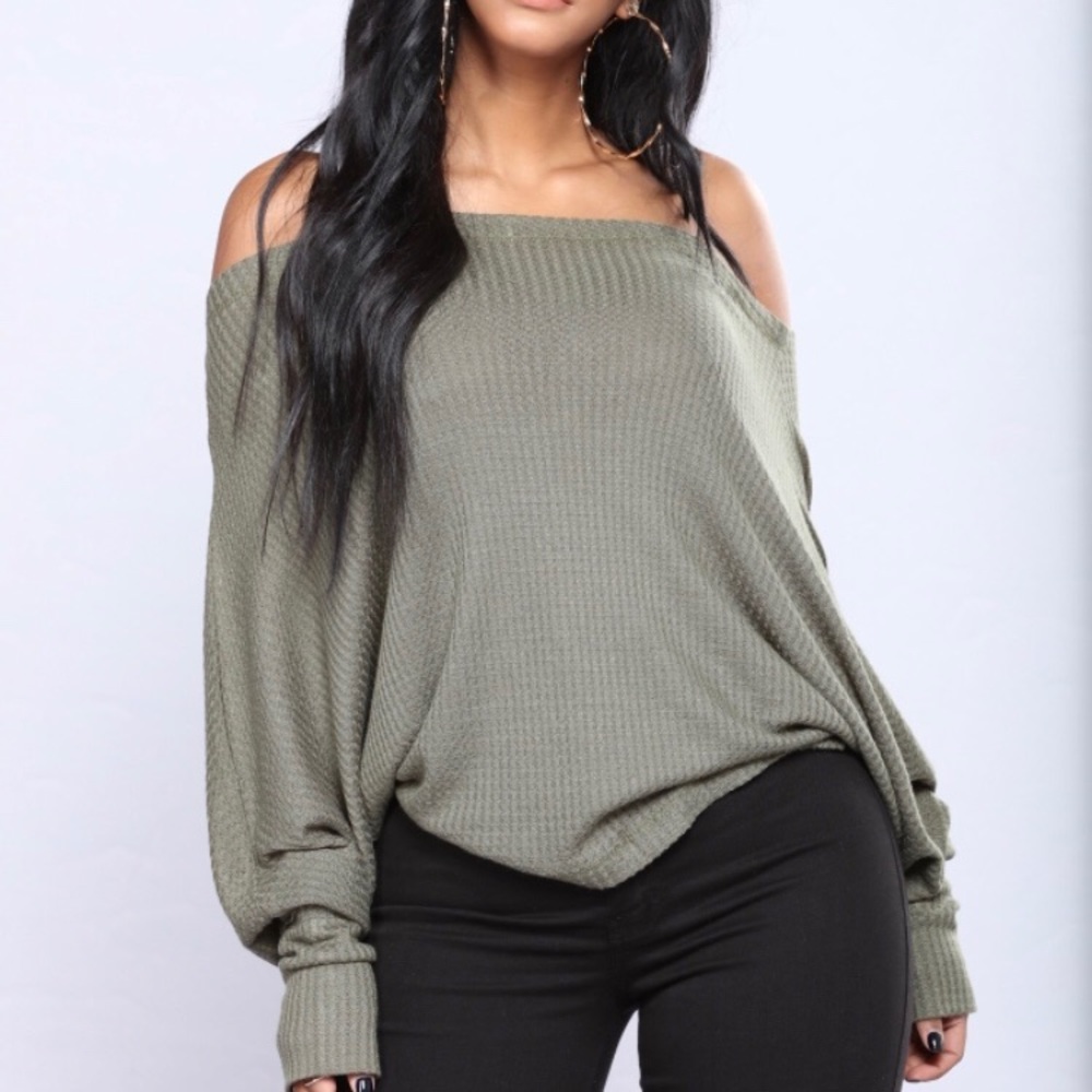Fashion Nova “Off With His Head” top - Army